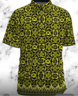 Batik Sampan Bekayuh Hitam Kuning